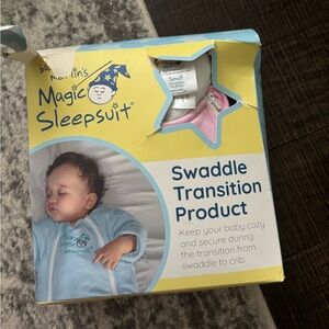 EUC Baby Merlin’s magic sleep suit pink small size 3-6m
